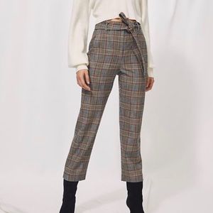 Wilfred Tie Front Pant Checkered